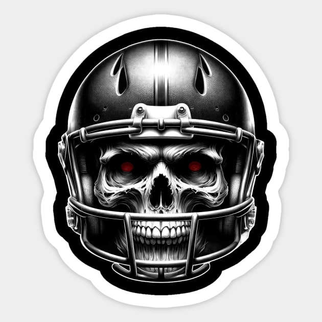 Endzone Phantom: Eerie Sportsmanship Sticker by crazytshirtstore